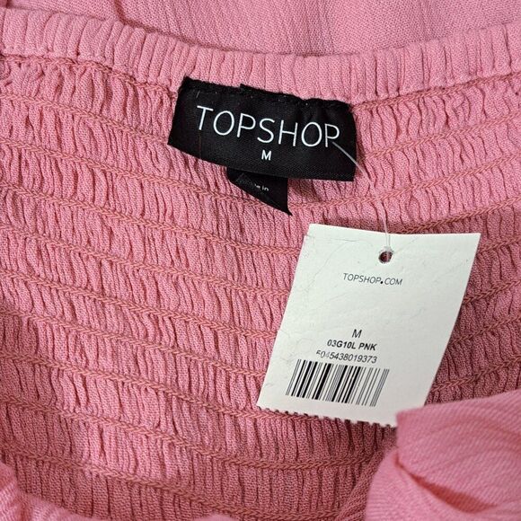 Topshop Women's Pink Sleeveless Vacation Travel Romper One Piece Sz Medium - Picture 7 of 8